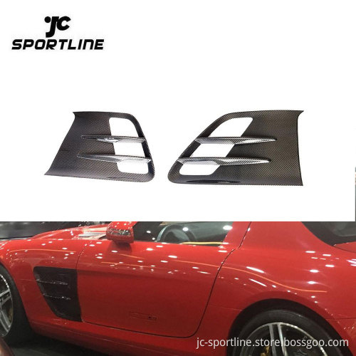 Dry Carbon Fiber C197 SLS Fender Vents for Mercedes-Benz R197 AMG GT 2010-2014